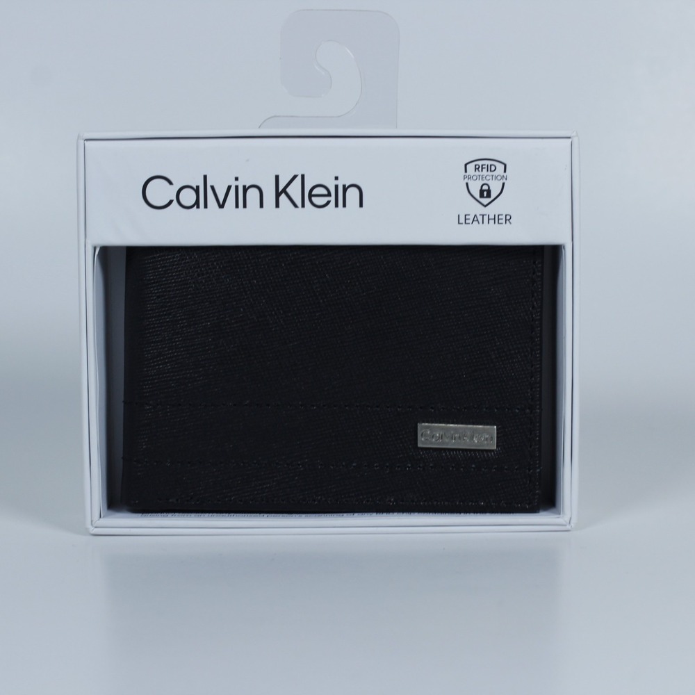 Original Calvin Klein Leather Wallet with RFID Protection – New in Box